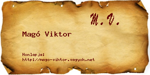 Magó Viktor névjegykártya