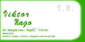 viktor mago business card